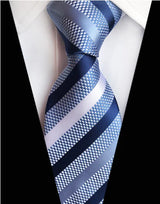 Corbatas de seda tejidas en jacquard con diseño de cachemira a cuadros para hombre, corbatas de 8 cm a rayas para trajes de negocios, bodas y fiestas.