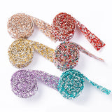 Crystal Rhinestone Ribbon/ Diamond Sparkling Bling Ribbons Roll Banding Belt Wrap for Wedding Cakes Birthday Crafts Decorations