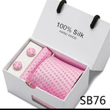 Cravates de marque 100 % soie, coffret cadeau, bureau, homme, classique, fête, mariage, rayées, 7,5 cm, soie, mariage, motif floral, cravate, mouchoir