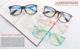 Blue Light Blocking Reading Glasses Women Stylish Square Readers Men UV Protection Magnifying Glasses Anti Glare 0 Degree