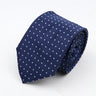 Nouvelle cravate classique à rayures et pois pour homme, jacquard, 7 cm, en polyester, étroite, slim, pour mariage, marié, affaires, costume, chemise, cadeau