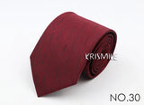 Nouvelle cravate classique à rayures et pois pour homme, jacquard, 7 cm, en polyester, étroite, slim, pour mariage, marié, affaires, costume, chemise, cadeau