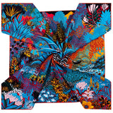 POBING Handgerollter Seidenschal aus Twill mit Waldzebra-Motiv für Damen, quadratisch, Echarpes, Foulard Femme, Wickeltuch, Bandana, Hijab, 90 cm