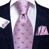 Cravate de mariage en soie à motif cachemire orange et argent pour homme, style créateur, avec boutons de manchette, style tendance, pour soirées d'affaires, livraison directe