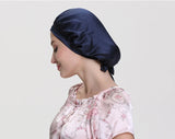 Pure Silk Hair Bonnets For Women Sleeping Cap Luxury Natual Silk Sleep Cap Night Bonnet Caps Hair Protection Turban Head Wraps
