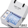 Cravates de marque 100 % soie, coffret cadeau, bureau, homme, classique, fête, mariage, rayées, 7,5 cm, soie, mariage, motif floral, cravate, mouchoir