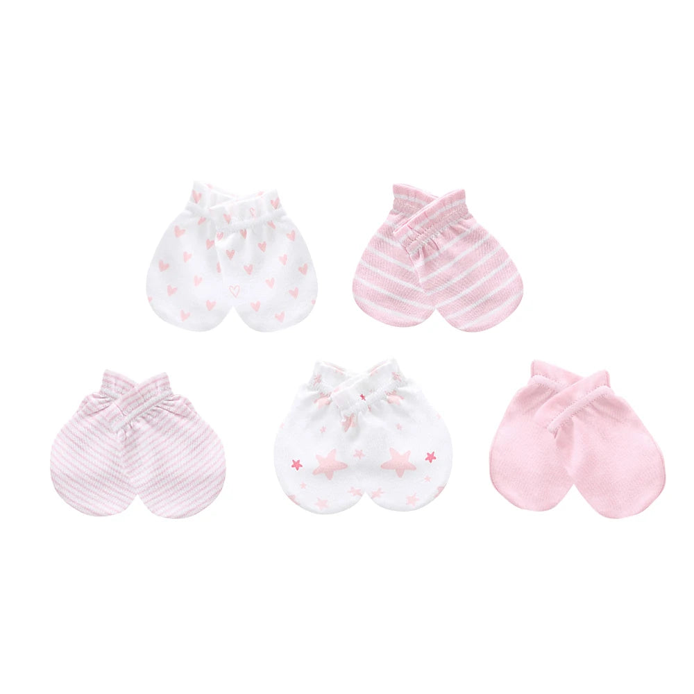 Bonnet et moufles pour nouveau-né, bonnet confortable pour fille et garçon, bonnet et gants en coton pour bébé de 0 à 6 mois