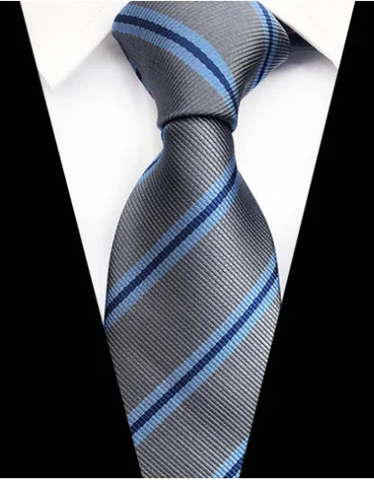 Corbatas de seda tejidas en jacquard con diseño de cachemira a cuadros para hombre, corbatas de 8 cm a rayas para trajes de negocios, bodas y fiestas.