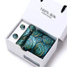 Cravates de marque 100 % soie, coffret cadeau, bureau, homme, classique, fête, mariage, rayées, 7,5 cm, soie, mariage, motif floral, cravate, mouchoir