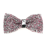 Nœud papillon rose diamant pour homme, nœud papillon strass, accessoire de mariage tendance