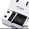 Cravates de marque 100 % soie, coffret cadeau, bureau, homme, classique, fête, mariage, rayées, 7,5 cm, soie, mariage, motif floral, cravate, mouchoir