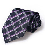 Cravate Huishi 8 cm à pois pour homme, slim, tendance, en polyester et microfibre, à carreaux, pour mariage