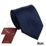 HUISHI 8CM 8 Styles Men's Solid Dark Blue Color Neck Tie 6cm Waterproof Jacquard Necktie Daily Wear Cravat Wedding Party For Men