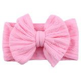 Solid Cable Bow Baby Headband for Child Nylon Layers Headwear Kids Elastic Turban Headwraps Newborn Boys Girls Hair Accessories