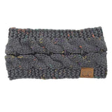 2024 Fashion Bohemia Winter Warm Knitted Headband Hair Accessories Women's CC Wool Wide Hairband Stretch Solid Hairband Headwear