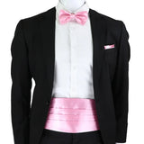 New Fashion Mens Cummerbund Bow Tie Brooch Set Black Red Blue   Waist Seal For Formal Tuxedo Business Suit Dinner Accessories
