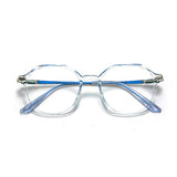 Fashion Women Anti Blue Light Glasses Blue Light Blocking Eyewear Luxury Brand Round Optical Spectacle Frame Computer Glasses