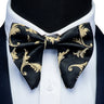 Ricnais Fashion Silk Pasley Floral Big Bowtie Yellow Red Jacquard Bow Tie For Men Business Wedding Party Ties Gigt Accessories