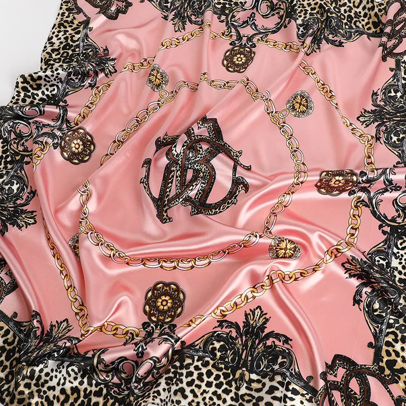 Foulard carré en soie pour femme, bandana, châle, satin, grand hijab, pashmina, bandeau 2021