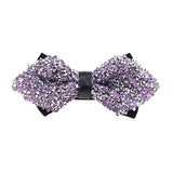 Nœud papillon rose diamant pour homme, nœud papillon strass, accessoire de mariage tendance