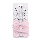 4Pcs/set Leopard Dot Print Bowknot Hair Bow Clips Baby Girls Lace Cotton Linen Barrettes Safety Hairpins Headwear Accessories