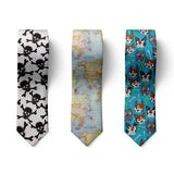Nouvelle mode crâne punk tendance hommes cravate nouveauté 8 cm mince décontracté chien nylon hommes cravate fête mariage fête accessoires cravate cravate