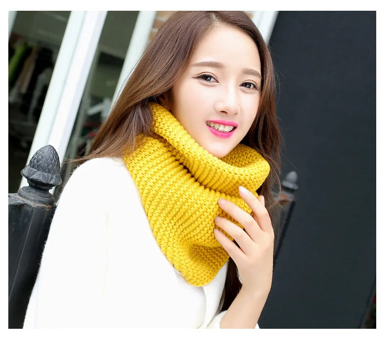 Écharpe d'hiver pour femme, écharpe tricotée à l'infini, col rond, super épaisse, boucle, unisexe, solide, crochet