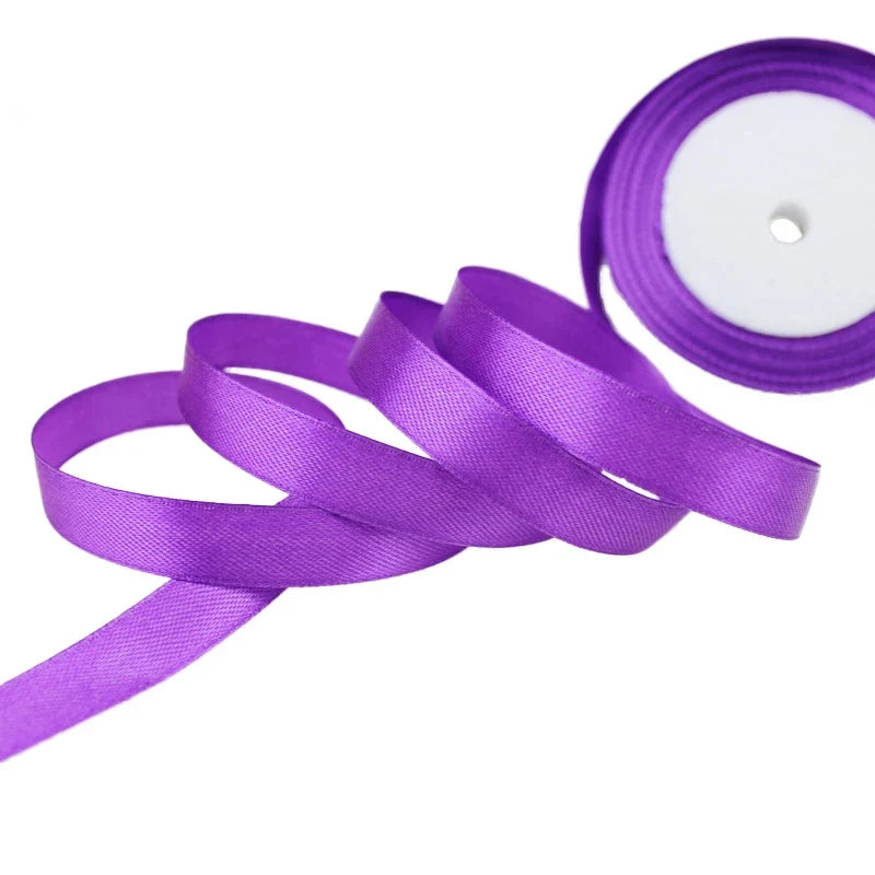 Ruban de satin violet pour emballage cadeau en gros Rubans de Noël