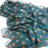 Speelk – Foulard en soie georgette à pois pour femme, flambant neuf, à la mode, longs châles d'extérieur, vente en gros