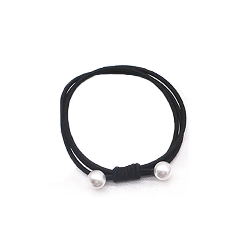 High Elastic Heart Pearl Round Shape Rubber Bands For Women Hair Band Kids Children Sweet Candy Color Hairbands Hair Accessories