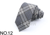 Nouvelles cravates en polyester TR souple pour hommes, fines, à carreaux, pour affaires, robe de mariée, papillon, accessoires de cou quotidiens