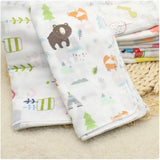 HAPPY MONKEY Lot de 5 serviettes d'allaitement pour bébé Motif ours en peluche Lapin Motif pois Imprimé Petit mouchoir en gaze 20 x 20 cm