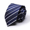 Cravate classique en soie pour homme, 48 couleurs, 7,5 cm, de luxe, à rayures, fine, pour costume, mariage, fête