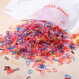 500/1000/2000pcs Girls Black Disposable Rubber Band Hair Ties Headband Children Ponytail Holder Bands Kids Hair Accessories