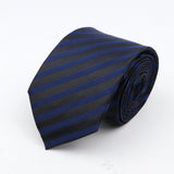Nouvelle cravate classique à rayures et pois pour homme, jacquard, 7 cm, en polyester, étroite, slim, pour mariage, marié, affaires, costume, chemise, cadeau