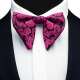 GUSLESON Fashion Paisley Bow Tie For Men Women Classic Big Bowtie For Party Wedding Bowknot Adult Mens Bowties Cravats Red Tie