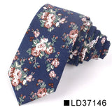 Nouvelle cravate florale pour hommes et femmes, cravate fine en coton pour mariage, cravates décontractées pour hommes, costumes classiques, cravates à imprimé floral