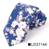 Nouvelle cravate florale pour hommes et femmes, cravate fine en coton pour mariage, cravates décontractées pour hommes, costumes classiques, cravates à imprimé floral