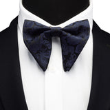 Ricnais Fashion Silk Pasley Floral Big Bowtie Yellow Red Jacquard Bow Tie For Men Business Wedding Party Ties Gigt Accessories