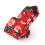 Nouvelle cravate florale pour hommes et femmes, cravate fine en coton pour mariage, cravates décontractées pour hommes, costumes classiques, cravates à imprimé floral