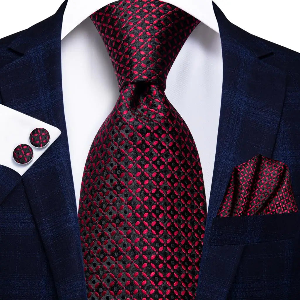 Cravate de mariage en soie à motif cachemire orange et argent pour homme, style créateur, avec boutons de manchette, style tendance, pour soirées d'affaires, livraison directe