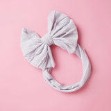 Baby Headband Big Bows For Girls Hair Accessories Jacquard Toddler Wide Headwrap Soft Newborn Hairband Elastic Kids Turban