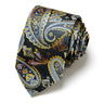 Cravate classique en soie pour homme, 48 couleurs, 7,5 cm, de luxe, à rayures, fine, pour costume, mariage, fête