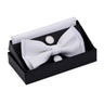 Ensemble de nœuds papillon solides de différentes tailles, haut et bas, nœud papillon uni pour homme, mouchoir, boutons de manchette, coffret cadeau pour hommes, cravates de mode de mariage
