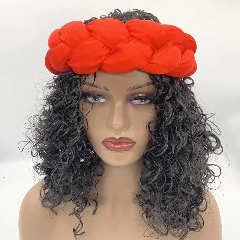 Latest Exaggerated Satin Twist Braids Headband Handmade African Headtie Nigerian Wedding Gele Women Turbans Ladies Head Wraps