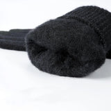 Herren Winter Warme Arctic Fleece Strickhandschuhe Touchscreen Warme Anti-Rutsch-Reithandschuhe am Handgelenk Winddichte hochelastische Wollhandschuhe Damen