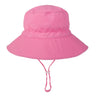 Girls Boys Outdoor Anti UV Beach Cap Summer Baby Sun Hat Swimming Hat Kids Bucket Cap with Adjustable Chin Strap 0-8 Years