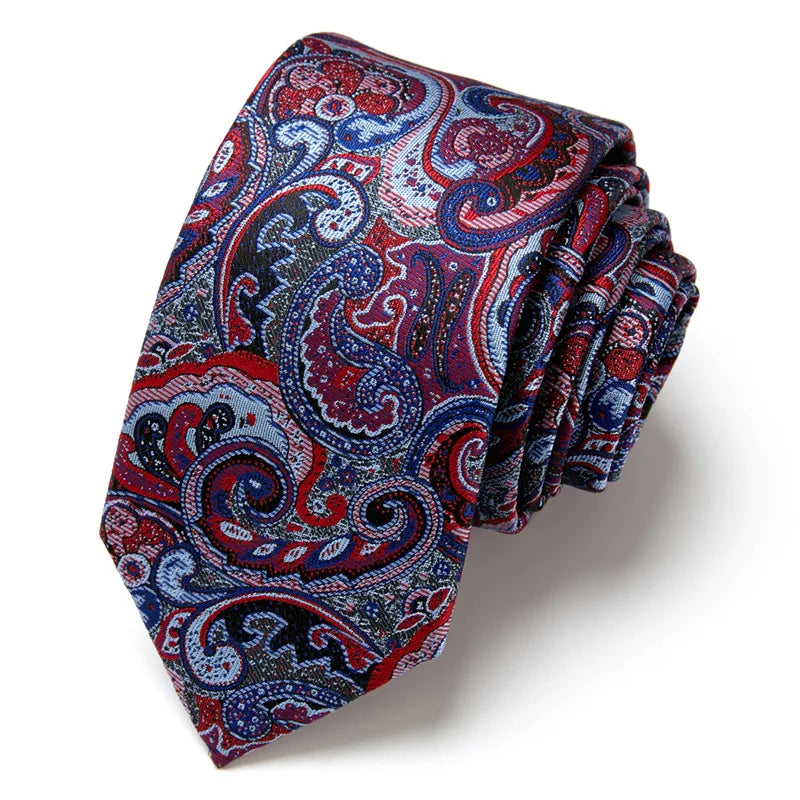 Cravate classique en soie pour homme, 48 couleurs, 7,5 cm, de luxe, à rayures, fine, pour costume, mariage, fête