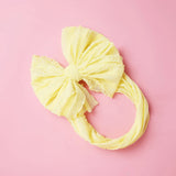 Baby Headband Big Bows For Girls Hair Accessories Jacquard Toddler Wide Headwrap Soft Newborn Hairband Elastic Kids Turban