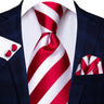 Cravate de mariage en soie à motif cachemire orange et argent pour homme, style créateur, avec boutons de manchette, style tendance, pour soirées d'affaires, livraison directe